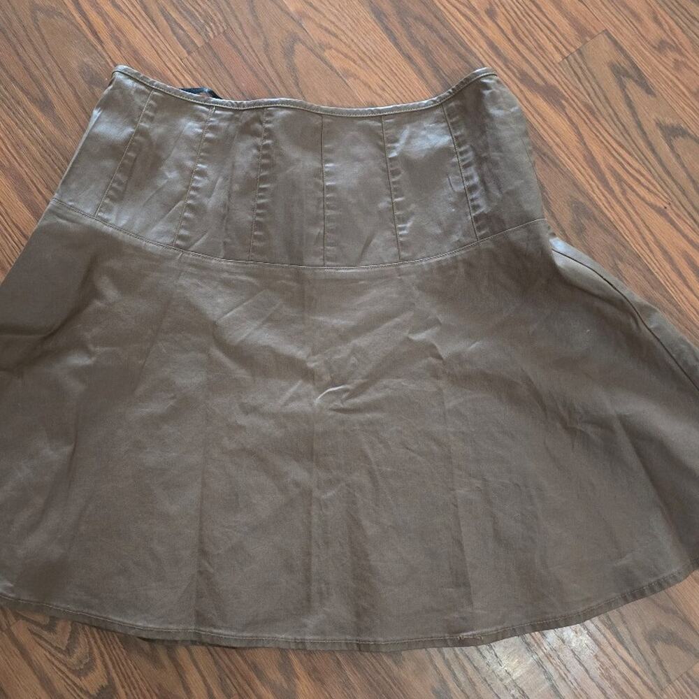 Lauren Jean Company Brown cotton and elastic skirt Size 8